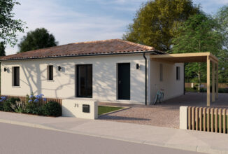 votre maison de 90m2 sur un terrain de 505m2 sur la commune de Le Taillan-Médoc au prix de 375000&euro; avec Alpha Constructions